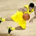 Michigan sophomore Trey Burke passes and falls in the game against Indiana on Sunday, March 10. Daniel Brenner I AnnArbor.com